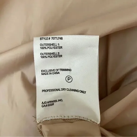 NVLT Reversible Faux Shearling Jacket in Nude, Large - Picture 5 of 12